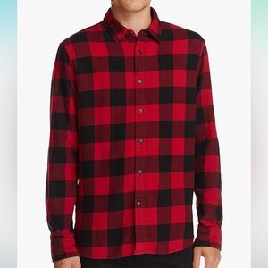 American Eagle | Red and Black Plaid Men's Flannel